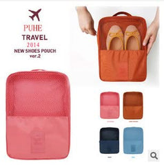 MOMISY 4 Pieces of Water Proof Shoe Storage Travel Tote Bag Multi-Purpose Portable Rack Foldable Organizer Wardrobe (Random Color)