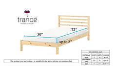 Trance Home Linen Premium 220 GSM+ 72"x36" Single Bed Size Cotton Terry Waterproof Mattress Protector | Elasticated Fitted Non-Toxic Bed Protector | Single Bed Mattresses Cover 72x36 inch, Brown