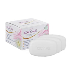 Kozicare Skin brightening Soap | 0.5% Kojic Acid, 0.5% Vitamin C, 0.3% Glutathione, 0.5% Arbutin | For Dark Spot Reduction & Pigmentation | Pack of 3 (75g each) | For Men & Women