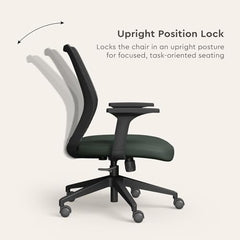 Interio by Godrej Curv Premium Mesh Wide Back Ergonomic Chair | Work from Home/Study Chair | 1-Year Warranty | Height Adjustable Chair | Heavy Duty PP Base | DIY Installation, Black