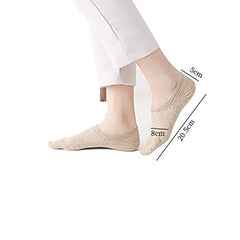 MOMISY Unisex Cotton Invisible No show Cotton Loafer Adult Socks for men & Women (Multi-colour Pack of 5)-Free Size (Invisible-Plain)