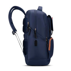 Skybags Hustle 15.6 Inch Compatible Laptop Backpack 31L | 3 Compartments with Flushed USB Ports (Type A & Type C) & Rain Cover | Side Bottle Pockets | Office & Travel Backpack for Men & Women (Navy)