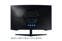 Samsung 32" (80cm) Odyssey G5 2K Curved Gaming Monitor|QHD 2560 X 1440|1000R Curved|165Hz|1ms(MPRT)|300nits|Ports-HDMI,DP,Headphone|DP Cable|HDR10|FreeSync|LS32CG550EWXXL|Black
