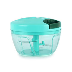 Cello Magic Hand Chopper XL | Multi Utility Chopper | 5 Stainless Steel Blades | Vegetable and Fruits chopper | 15 Cuts One Pull | (Chopper, Blade, Whipper) | 900 ml| Green