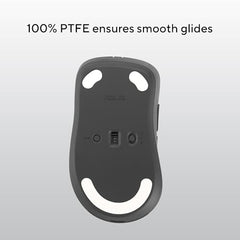 ASUS Wireless Mouse MD102 2.4GHz Mode, Ergonomic Design, Silent, Reliable, Dual Mode Connectivity, Adjustable DPI, 10 Million Click Life, White