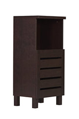 DeckUp Uniti Engineered Wood Bedside Table and End Table (Dark Wenge, Matte Finish)