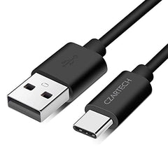 Czartech [1.2 Mt USB-C 20W Fast Charging cable Compatible with i-Phone,14,13, 12,11, X, 8, 7, 6, 5, i-Pad iPad Air and More [Nylon Braided,Black - Pack of 2]