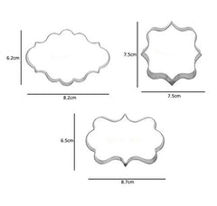SYGA Cookie Cutter Stainless Steel Cookie Cutter with 3 Shape