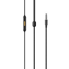 Buds 3 for Realme Wired in Ear Earphones with Mic, 9mm Bass Boost Driver, Tangle-Free Braided Cable, 3.5mm Audio Jack and One-Button Remote (Black)