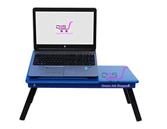 Dream Arts Shoppee Laptop Table Adjustable Foldable with one Drawer (Black)