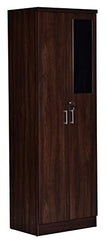 DeckUp Plank Cove 2-Door Engineered Wood Wardrobe with Mirror (Wotan Oak and White, Matte Finish)