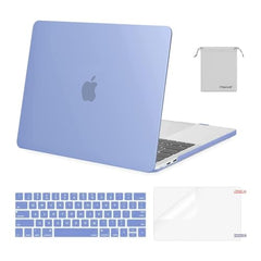 MOSISO Compatible with MacBook Pro 13 inch Case M2 2025, 2024, 2023, 2022-2016 A2338 M1 A2251 A2289 A2159 A1989 A1708 A1706, Plastic Hard Shell&Keyboard Cover&Screen Film&Storage Bag, Serenity Blue
