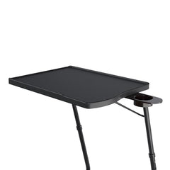 TABLE MAGIC- BADE Multipurpose Laptop Table Mat Finish - Adjustable, Foldable, Portable, Engineered Wood Top with Footrest, Top Size 60 * 45cm (X-Large, Midnight Black)