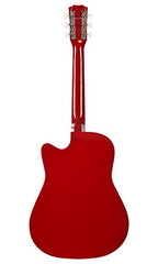 Juârez Acoustic Guitar Kit, JRZ38C/BK 38 Inch Cutaway, 038C with Bag, Strings, Pick and Strap, Black