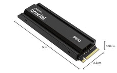 Crucial® P510 1TB PCIe Gen5 NVMe™ 2280 M.2 SSD with heatsink
