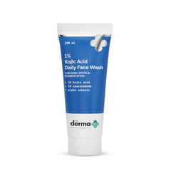 The Derma Co 1% Kojic Acid Face Wash | With Niacinamide & Alpha Arbutin | Reduces Dark Spots, Pigmentation & Blemishes | Cleanses & Brightens Skin | Non-Drying Formula | For All Skin Types | 100 ml