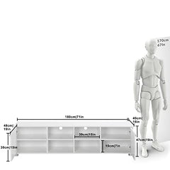 DeckUp Soneva Engineered Wood TV Unit (Wotan Oak & White, Matte Finish)