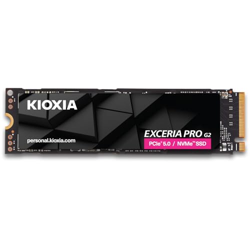 KIOXIA EXCERIA PRO G2 1TB NVMe SSD, up to 14,400MB/s R, 5Y Warranty, PCIe Gen5 NVMe M.2 (2280) | Internal Solid State Drive (SSD) | Best for AI Computing and Gaming