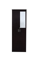DeckUp Plank Cove 2-Door Engineered Wood Wardrobe with Mirror (Wotan Oak and White, Matte Finish)