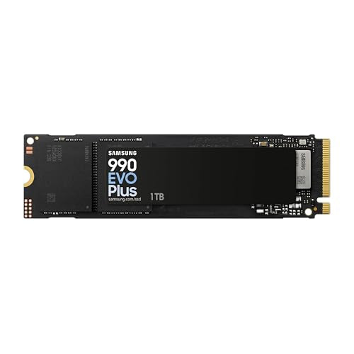 SAMSUNG 990 EVO Plus SSD 1TB, PCIe 4.0 x4 M.2 2280, Speeds Up-to 7,250MB/s, Upgrade Storage for PC/Laptops, HMB Technology and Intelligent Turbowrite (MZ-V9S1T0B/AM)