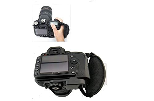 SYGA DSLR Camera Hand Grip Wrist Strap Oval Shape Black Strap