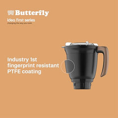 Butterfly ZieraBlack 1000 Watt Mixer Grinder | 6 Jars | Coarse Grinding Jar | Uniform Grinding - Tornado Blade & Lid | Smudge Free & Long Lasting Annealed SS Jars | Torx23 Motor| 5 Years Warranty