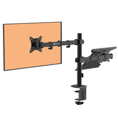 Artikel Double Monitor Desk Mount | Adjustable Heavy Duty Monitor Arms | VESA Mount with C Clamp & Grommet Mounting Base | Computer Monitor Stand for Screen up to 27 inch | Table Mounted | Black