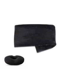 The White Willow Donut Pillow – Medium Firm HR Memory Foam Coccyx Seat Cushion for Tailbone, Hemorrhoid & Piles Pain Relief – Car & Office Chair – Above 60KG – Classic Black