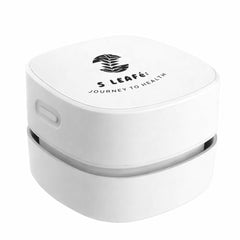 5 LEAFé : JOURNEY TO HEALTH Panda Mini Vacuum Cleaner for Desk (with Nozzle), 500 Pa Powerful Suction, USB Rechargeable Handheld Table Dust Cleaner for Keyboard, Laptop, Car Interior