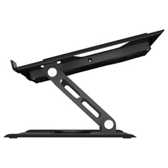 Zebronics NS5500 Rotatable Laptop Cooling Stand, Up to 17-Inch, 360° Rotation, Metal Body, USB Powered Cooling, LED Lights, 3 USB, 2 Type-C Ports, Multi-Angle, Foldable, 5kg Capacity,Anti Rust (Black)