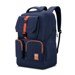 Skybags Hustle 15.6 Inch Compatible Laptop Backpack 31L | 3 Compartments with Flushed USB Ports (Type A & Type C) & Rain Cover | Side Bottle Pockets | Office & Travel Backpack for Men & Women (Navy)