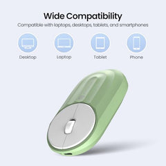 Portronics Toad 6 Bluetooth Wireless Mouse with 2.4 GHz USB Receiver, Multi-Device Pairing, Built in Battery, 1600 DPI Sensor(Black)