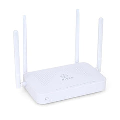 HIVEN Dual Band WiFi Router for Home & Office | Wireless ONT with 4 High-Gain Antennas | 2.4GHz & 5GHz, Multiple LAN Ports, Optical Fiber Internet Router Works with Fiber Connection only