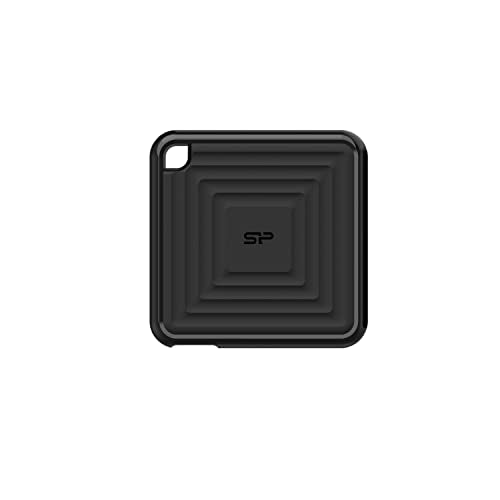 SP Silicon Power PC60 512GB Portable SSD, Up to 540MB/s, USB 3.2 Gen 2, Type-C to Type-A Cable, PC & Mac Compatible, External Solid State Drive, Pocket-Size (SU512GBPSDPC60CKIN)