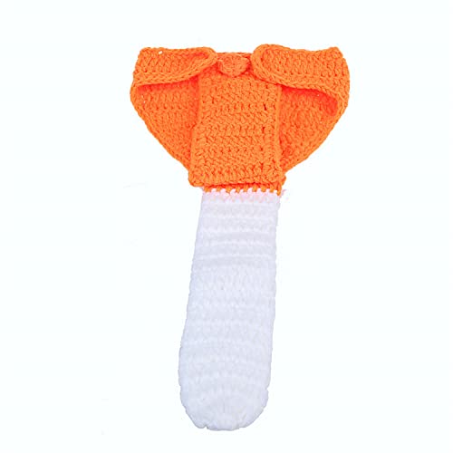 MOMISY Baby Photography Props, Fox Outfit, Includes Hat & Long Tailed Nappy for Kids Parties Anniversaries Photography, Orange