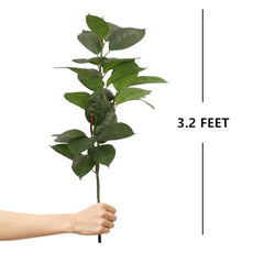 AAVANA GREENS Plastic 40 Inch Artificial Flower Plant for Indoor and Outdoor, Home, Shop, Office, Restaurant Decoration Dark Green (Pack of 1) (1, Plant 8 - with Pot)