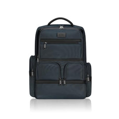 RARE RABBIT VEJER Nylon Texture Backpack, USB Charging Port, Water Repellent, 24L (Blue)