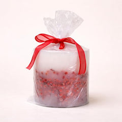 Goyoham | Berry Blush Botanical Candle, 70 Hour Burn Time | Large - 4 x 4 Inch, 750g, Unscented | Handcrafted with Natural Botanicals, Lead-Free Wick |