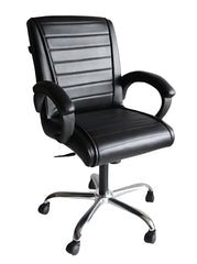 GOYALSON Ergonomic Revolving Office Home Swivel Desk Chair with Adjustable Height Smooth Moving (2, Black, Standard)