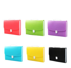 MOMISY Expanding Office Document File Folder, A4 Size 7 Compartment Portable Accordion Folder Expandable File Document Organiser Folders Plastic Bills Storage Box 33x24x3.5cm-Yellow