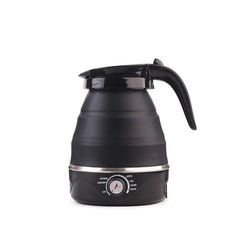InstaCuppa Foldable Silicone Electric Kettle for Travel, Home & Office, 600 ML, 600 Watts, Fast Boiling, Food Grade Silicone, Collapsible, Portable, Dry Boil Protection, Black