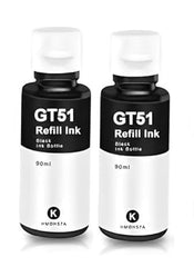 Printer Ink Refill Dye Ink for HP GT53 GT52 Compatible for HP Ink Tank 115, 310, 315, 319, 410, 415, 416, 419, 455, 500, 515, 530, 615, GT 5810, GT 5811, GT 5820 (GT51 ST+BK)