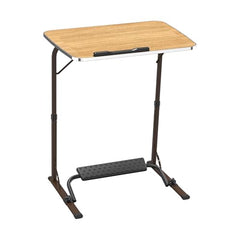 TABLE MAGIC- BADE Multipurpose Laptop Table Mat Finish - Adjustable, Foldable, Portable, Engineered Wood Top with Footrest, Top Size 60 * 45cm (X-Large, Midnight Black)