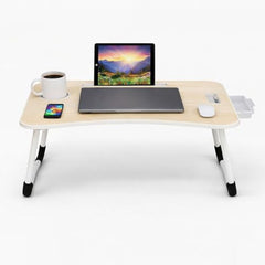 GoRogue Stud Foldable Wooden Mini Lapdesk for Couch, Sofa Bed, Study Tray Table Stand for Writing (Walnut), 40 Centimeters