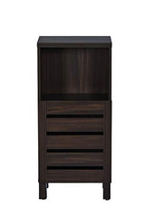 DeckUp Uniti Engineered Wood Bedside Table and End Table (Dark Wenge, Matte Finish)