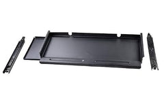 BOSNEY Metal Keyboard Tray with 2 Cable Managers – Under-Desk Slider (Wall Mount)
