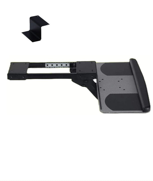 SYGA Desk Keyboard Extender Bracket Tray Multi Function Punch Free Rotating Ergonomic Computer Slide Grey Drawer 64 X 23 CM (Keyboard Bracket Beam)