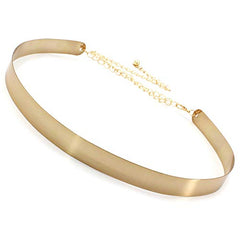 SYGA Women's Waist Chain, Iron Girdle, Women's Skirts,Dresses Versatile Metal Wide Accessories(wp191-1 gold)