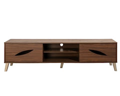 DeckUp Soneva Engineered Wood TV Unit (Wotan Oak & White, Matte Finish)
