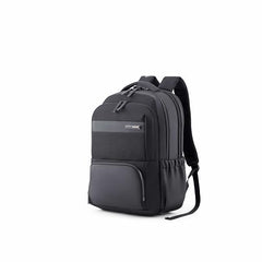 American Tourister Verve 17" Laptop Backpack | USB Charging Port | Smart Trolley Sleeve | Hidden Pocket | Tractum Suspension Straps | Office Bag for Men and Women | Black | 1 Year Global Warranty